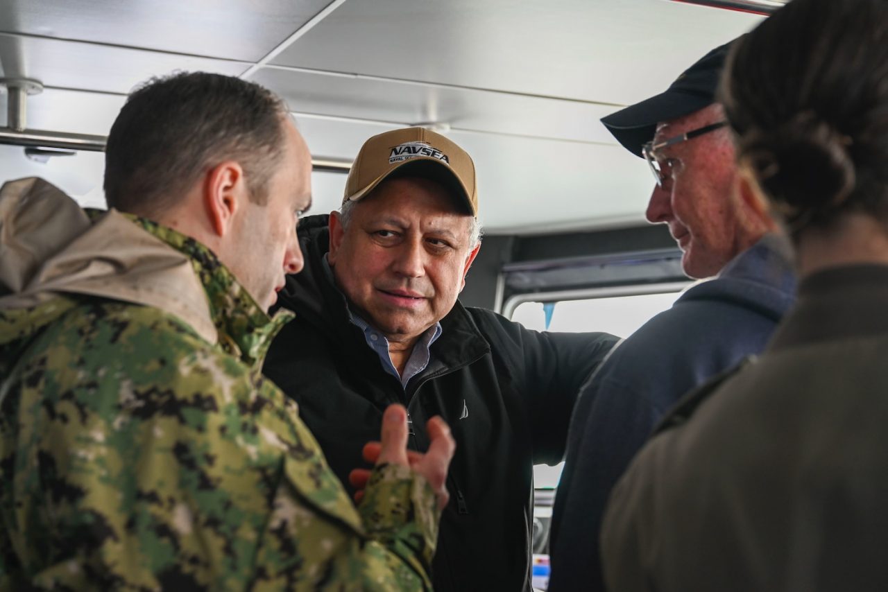 Navy Secretary Visits Bridge Collapse Site